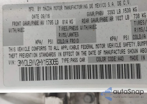 2017 Toyota Yaris Ia from USA, damaged, VIN 3MYDLBYV2HY153065